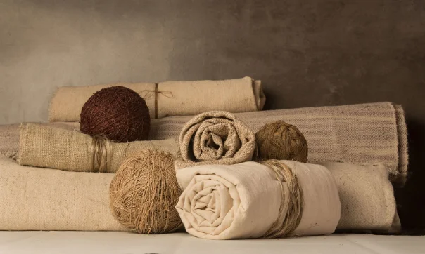 Rolled hemp fabric
